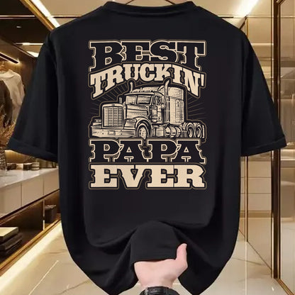 Best Truck Driver Life Shirt, Funny Trucker UnisexT-Shirt/Hoodie/Sweatshirt HLT00 - Best Truckin Papa Semi Truck Driver Trucker Life T-Shirt