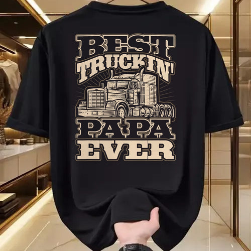 Best Truck Driver Life Shirt, Funny Trucker UnisexT-Shirt/Hoodie/Sweatshirt HLT00 - Best Truckin Papa Semi Truck Driver Trucker Life T-Shirt
