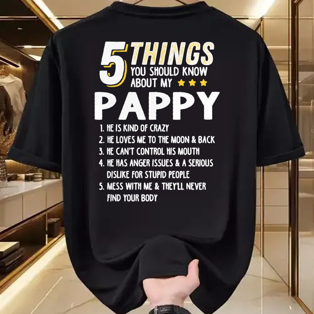 Best Grandpa Shirt, Proud Grandpa Unisex T-Shirt/Hoodie/Sweatshirt HLT00 - Funny 5 Things Grandpa Pappy Shirt Crazy Gift Idea T-Shirt