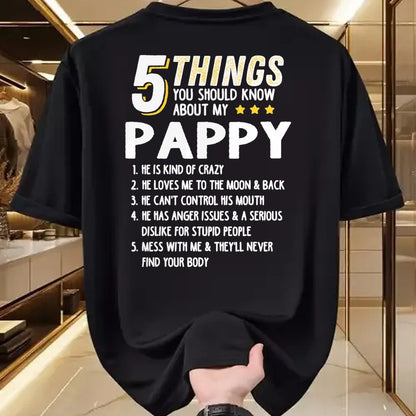 Best Grandpa Shirt, Proud Grandpa Unisex T-Shirt/Hoodie/Sweatshirt HLT00 - Funny 5 Things Grandpa Pappy Shirt Crazy Gift Idea T-Shirt