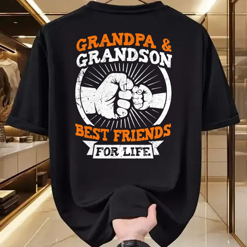 Best Grandpa Shirt, Proud Grandpa Unisex T-Shirt/Hoodie/Sweatshirt HLT00 - Grandpa and Grandson Best Friends for Life Grandfather T-Shirt