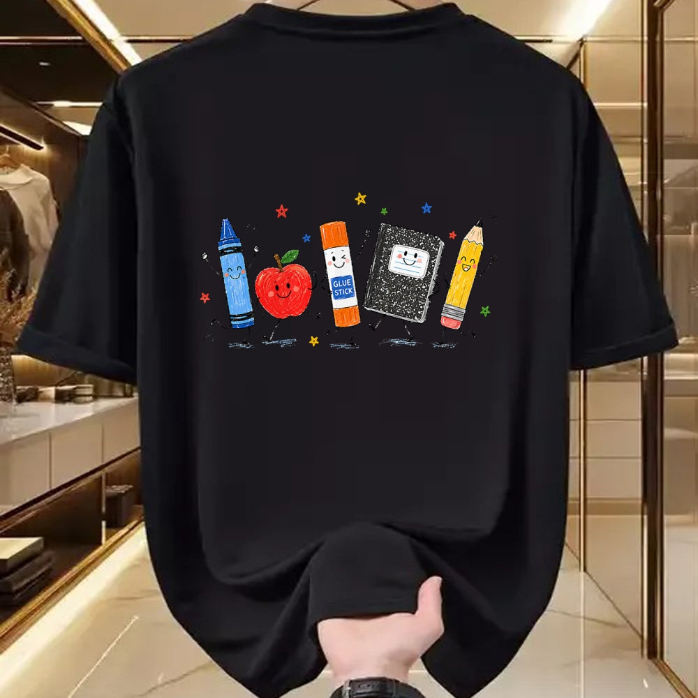 Best Teacher Shirt, Funny Teacher UnisexT-Shirt/Hoodie/Sweatshirt HLT00 - Cute School Supplies Back to School Teacher Student Doodle T-Shirt