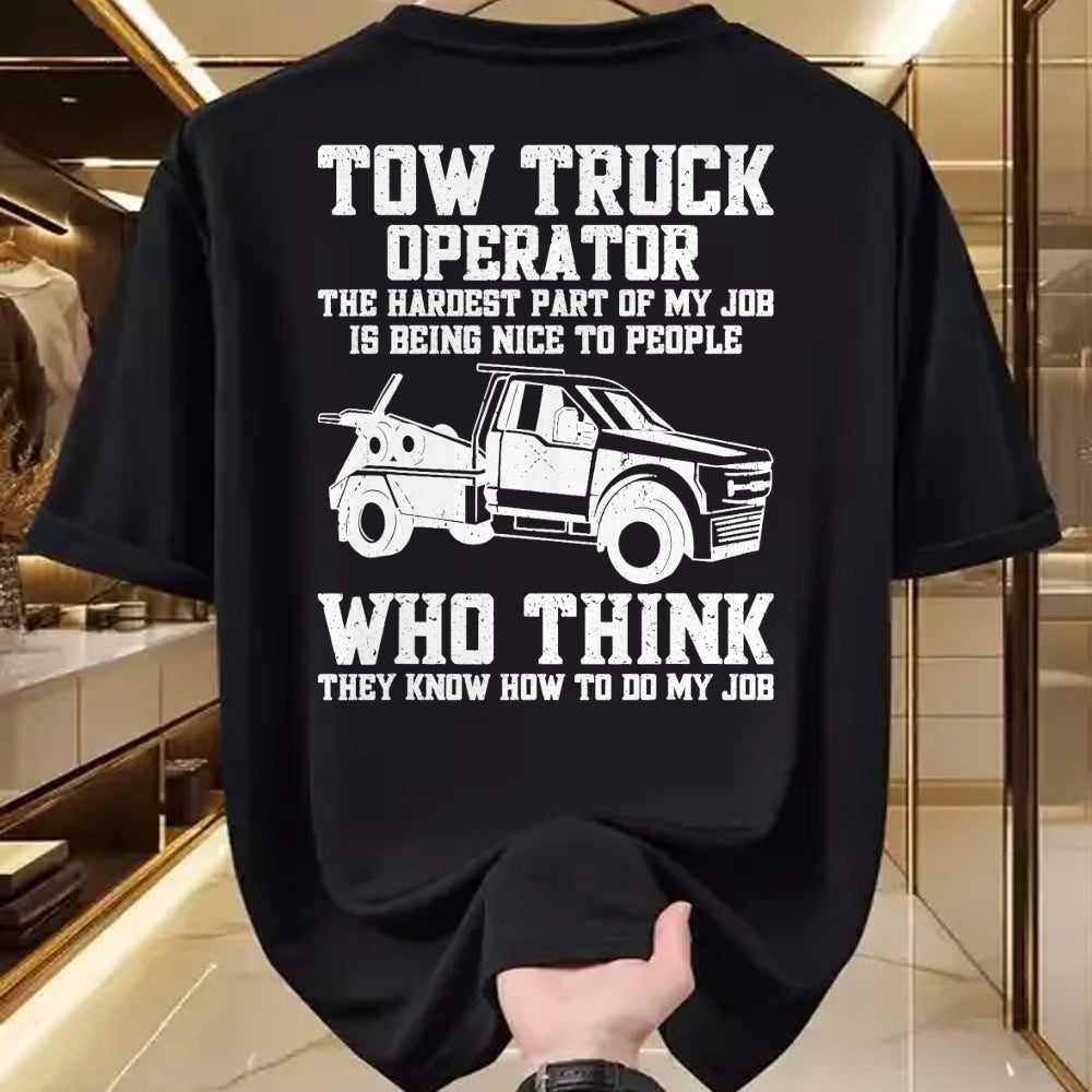 Best Truck Driver Life Shirt, Funny Trucker UnisexT-Shirt/Hoodie/Sweatshirt HLT00 - Funny Tow Truck Driver & Tow Operator Wrecker T-Shirt (1)