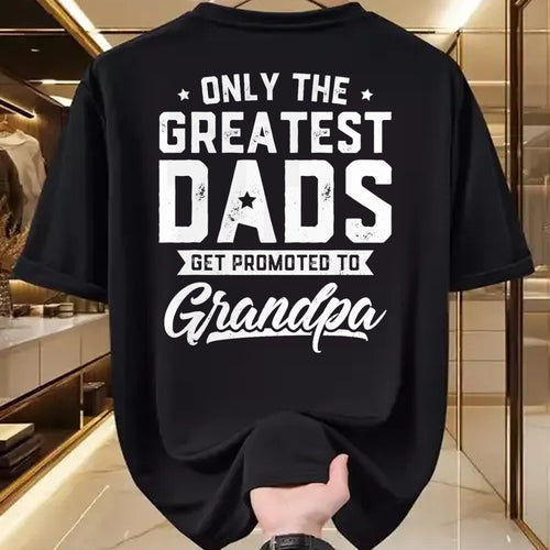 Best Grandpa Shirt, Proud Grandpa Unisex T-Shirt/Hoodie/Sweatshirt HLT00 - Greatest Dads Get Promoted To Grandpa Shirt Father's Day T-Shirt (1)