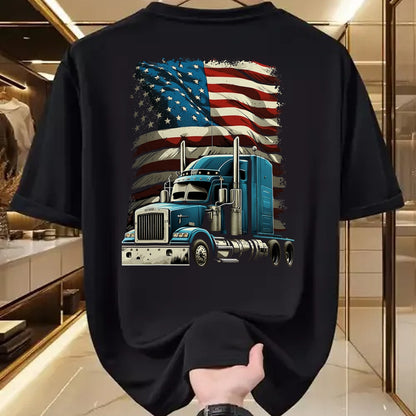 Best Truck Driver Life Shirt, Funny Trucker UnisexT-Shirt/Hoodie/Sweatshirt HLT00 - Trucker US American Flag For Patriotic Truck Driver T-Shirt