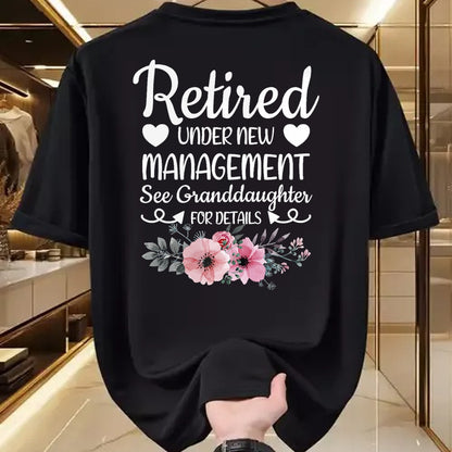 Best Grandpa Shirt, Proud Grandpa Unisex T-Shirt/Hoodie/Sweatshirt HLT00 - Retired Under New Management Granddaughter Grandma Grandpa T-Shirt (1)