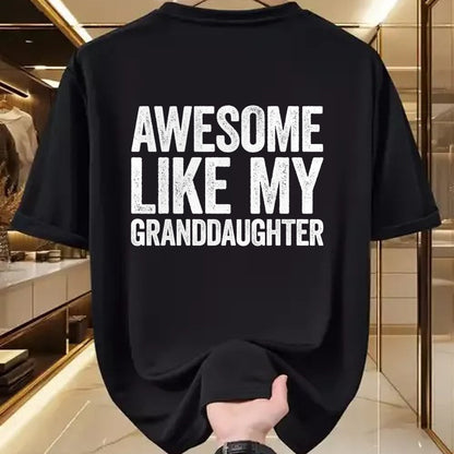 Best Grandma Shirt, Proud Grandma Unisex T-Shirt/Hoodie/Sweatshirt HLT00 - Awesome Like My Granddaughter T-Shirt Parents Day Shirt T-Shirt