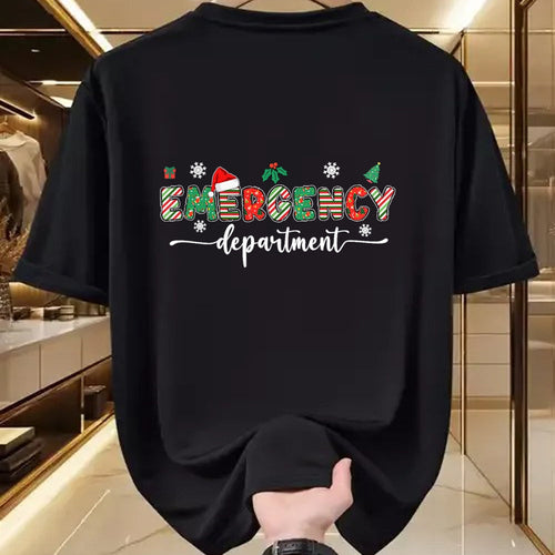 Funny Nurse Shirt, Nurse Unisex T-Shirt/Hoodie/Sweatshirt HLT00 - Groovy Emergency Department Christmas Santa ER Crew Nurse T-Shirt