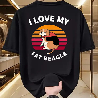 Dog Love Shirt, Dog Lover Gift T-Shirt/Hoodie/Sweatshirt HLT00 - I Love My Fat Beagle - Beagle Dog T-Shirt