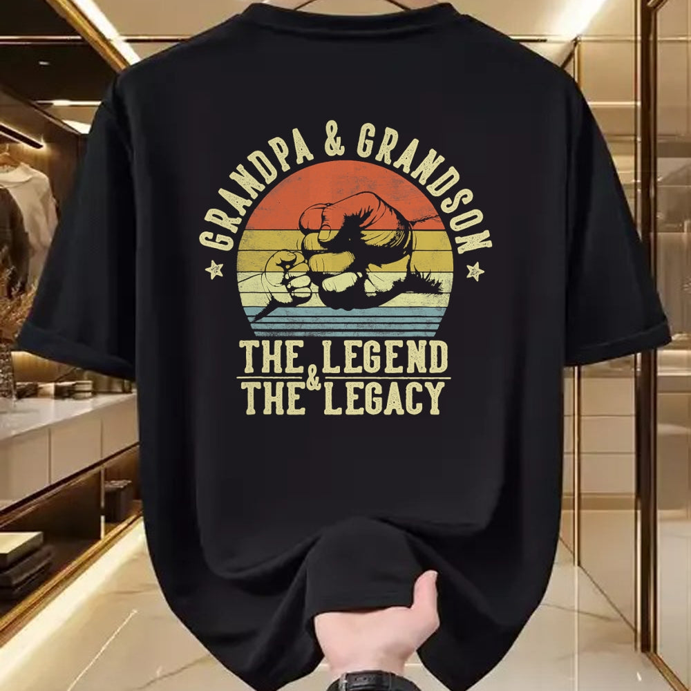 Best Grandpa Shirt, Proud Grandpa Unisex T-Shirt/Hoodie/Sweatshirt HLT00 - Grandpa and Grandson The Legend And The Legacy Gifts Grandpa T-Shirt