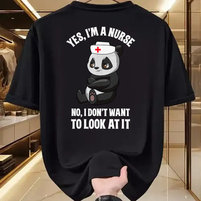 Funny Nurse Shirt, Nurse Unisex T-Shirt/Hoodie/Sweatshirt HLT00 - Funny Panda Nurse Nursing RN LNP Nurse Mom Nurse Life Womens T-Shirt