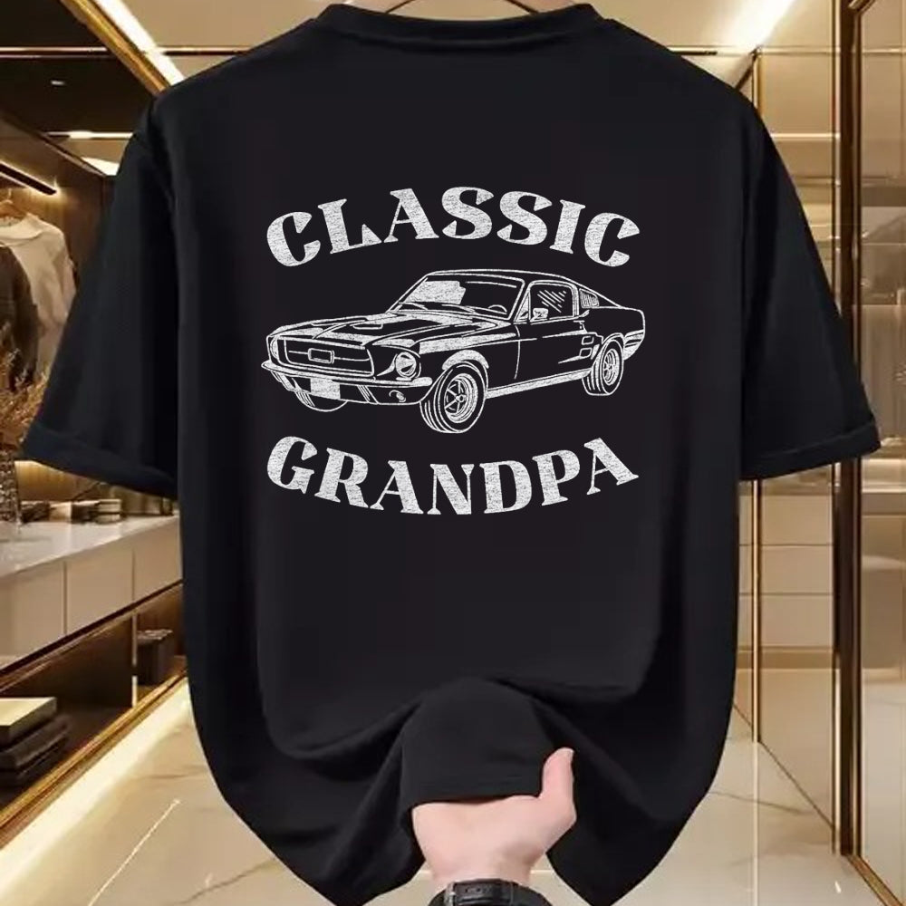 Best Grandpa Shirt, Proud Grandpa Unisex T-Shirt/Hoodie/Sweatshirt HLT00 - Funny Grandpa Classic Car Graphic T-Shirt