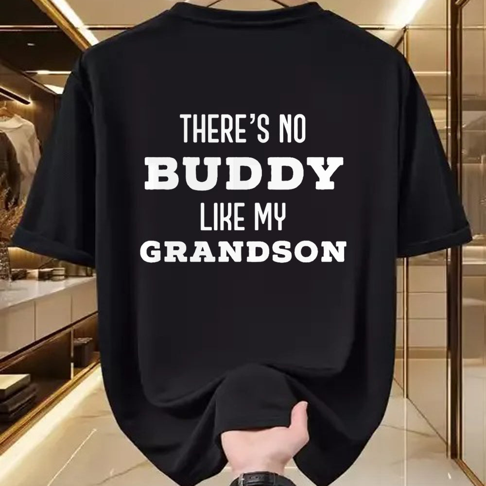 Best Grandpa Shirt, Proud Grandpa Unisex T-Shirt/Hoodie/Sweatshirt HLT00 - There's No Buddy Like My Grandson Matching Grandpa T-Shirt