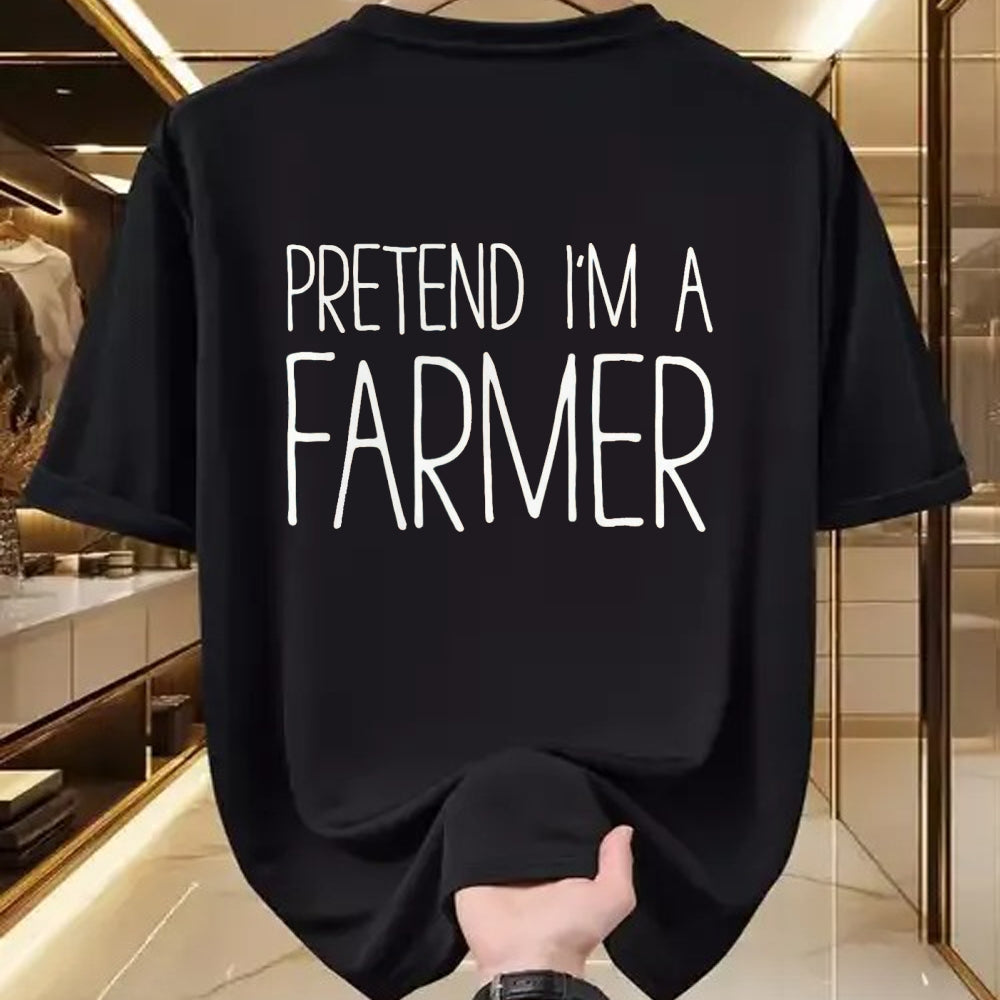 Best Farmer Life Shirt, Funny Farmer UnisexT-Shirt/Hoodie/Sweatshirt HLT00 - Pretend I'm A Farmer Shirt Adult Kids Men Women Costume T-Shirt, Men, Black, Large