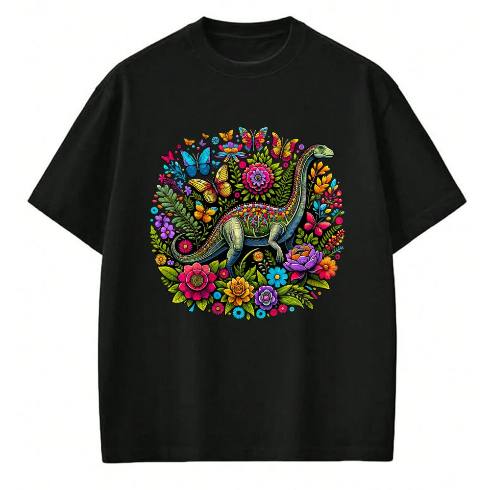 Best Dinosaur Lover Shirt, Funny Dinosaur UnisexT-Shirt/Hoodie/Sweatshirt HLT00 - Cottagecore Dinosaur Floral T-Shirt