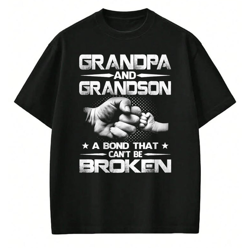 Best Grandpa Shirt, Proud Grandpa Unisex T-Shirt/Hoodie/Sweatshirt HLT00 - Grandpa And Grandson A Bond That Can't Be Broken T-Shirt