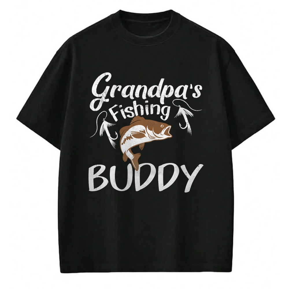 Best Grandpa Shirt, Proud Grandpa Unisex T-Shirt/Hoodie/Sweatshirt HLT00 - Grandpa's Fishing Buddy Grandson Granddaughter T-Shirt