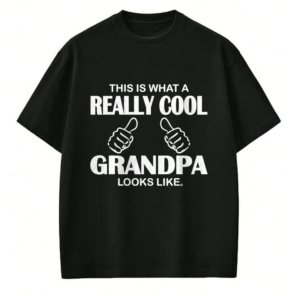 Best Grandpa Shirt, Proud Grandpa Unisex T-Shirt/Hoodie/Sweatshirt HLT00 - This Is What A Really Cool Grandpa Looks Like Funny T-Shirt T-Shirt (1)