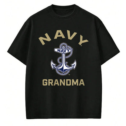 Best Grandma Shirt, Proud Grandma Unisex T-Shirt/Hoodie/Sweatshirt HLT00 - US Naval Academy Navy Midshipmen Arched Grandma T-Shirt