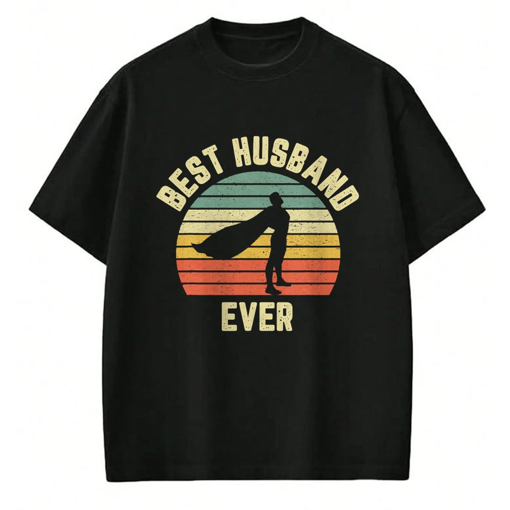 Best Wife Shirt, Wife and Husband Unisex T-Shirt/Hoodie/Sweatshirt HLT00 - Vintage Best Husband Ever Superhero Fun Retro Graphic T-Shirt