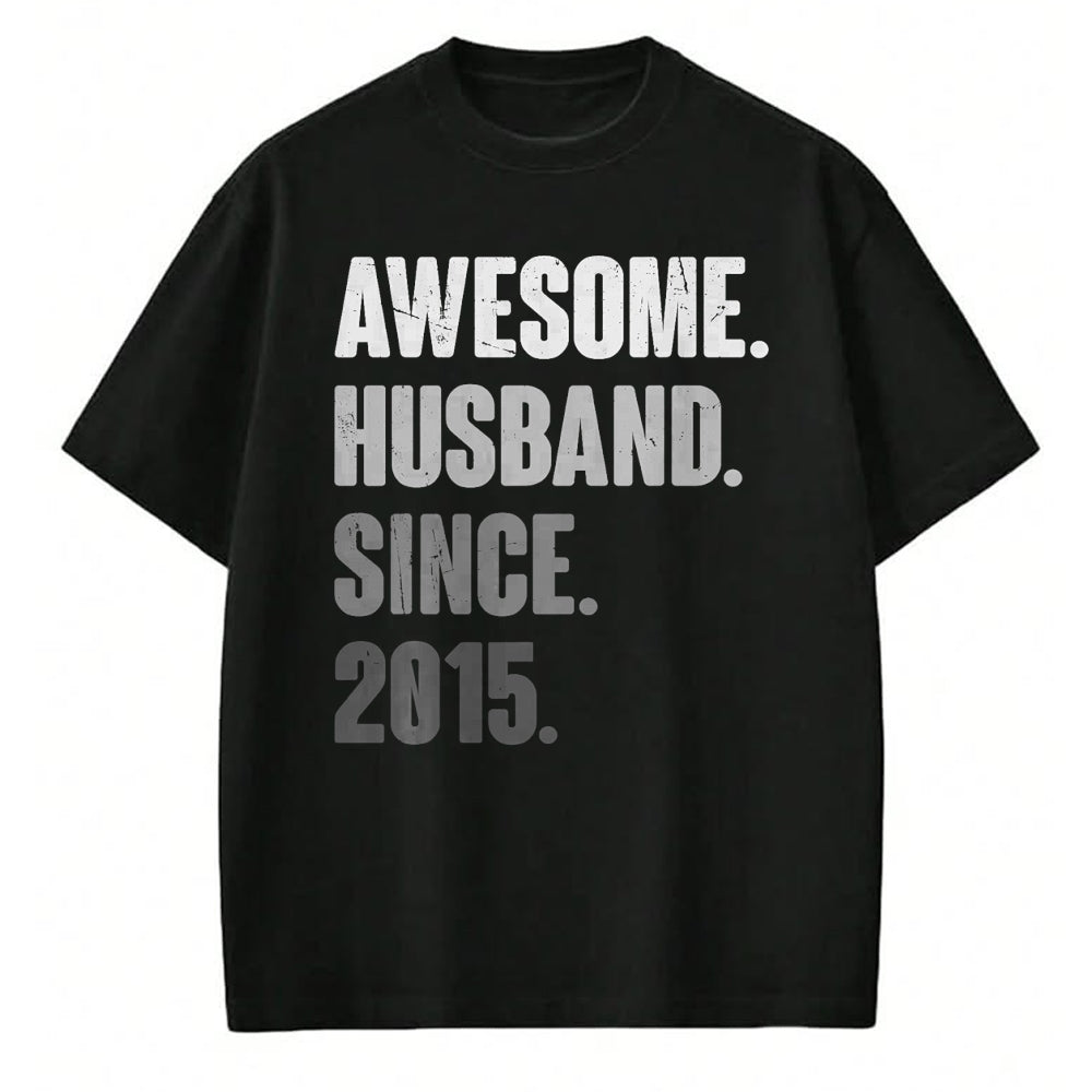 Best Wife Shirt, Wife and Husband Unisex T-Shirt/Hoodie/Sweatshirt HLT00 - 9th Year Wedding Anniversary Epic Awesome Husband Since 2015 T-Shirt