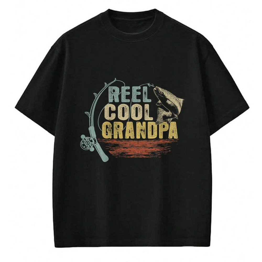 Best Grandpa Shirt, Proud Grandpa Unisex T-Shirt/Hoodie/Sweatshirt HLT00 -Funny Fishing Vintage Reel Cool Grandpa T-Shirt