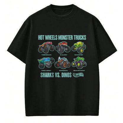 Best Dinosaur Lover Shirt, Funny Dinosaur UnisexT-Shirt/Hoodie/Sweatshirt HLT00 - Hot Wheels Monster Trucks Sharks vs. Dinos T-Shirt Tee for Men Women Boys and Girls