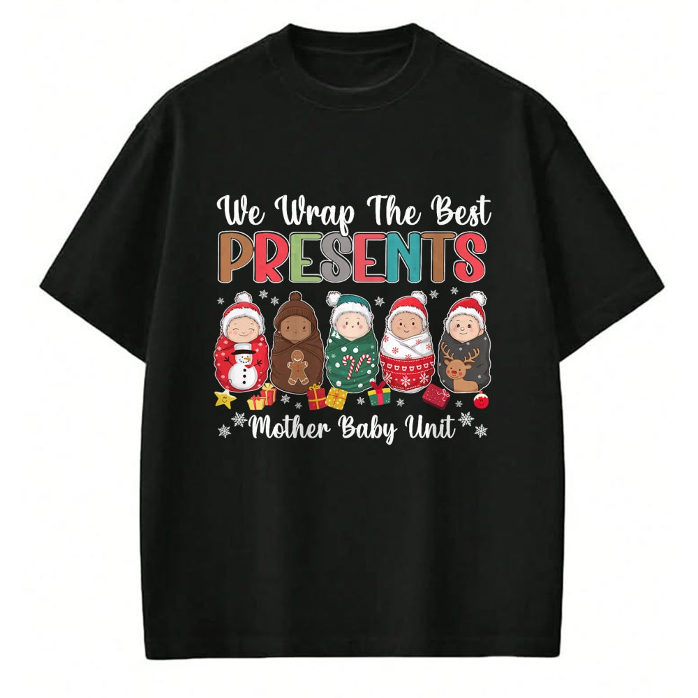 Funny Nurse Shirt, Nurse Unisex T-Shirt/Hoodie/Sweatshirt HLT00 - Mother Baby Nurse Christmas Mom Baby Nursing Groovy T-Shirt (2)