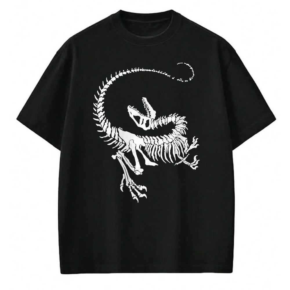 Best Dinosaur Lover Shirt, Funny Dinosaur UnisexT-Shirt/Hoodie/Sweatshirt HLT00 - Velociraptor Dinosaur Fossil Skeleton Paleontology T-Shirt, Men, Black, 3X-Large