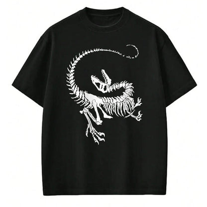 Best Dinosaur Lover Shirt, Funny Dinosaur UnisexT-Shirt/Hoodie/Sweatshirt HLT00 - Velociraptor Dinosaur Fossil Skeleton Paleontology T-Shirt, Men, Black, 3X-Large