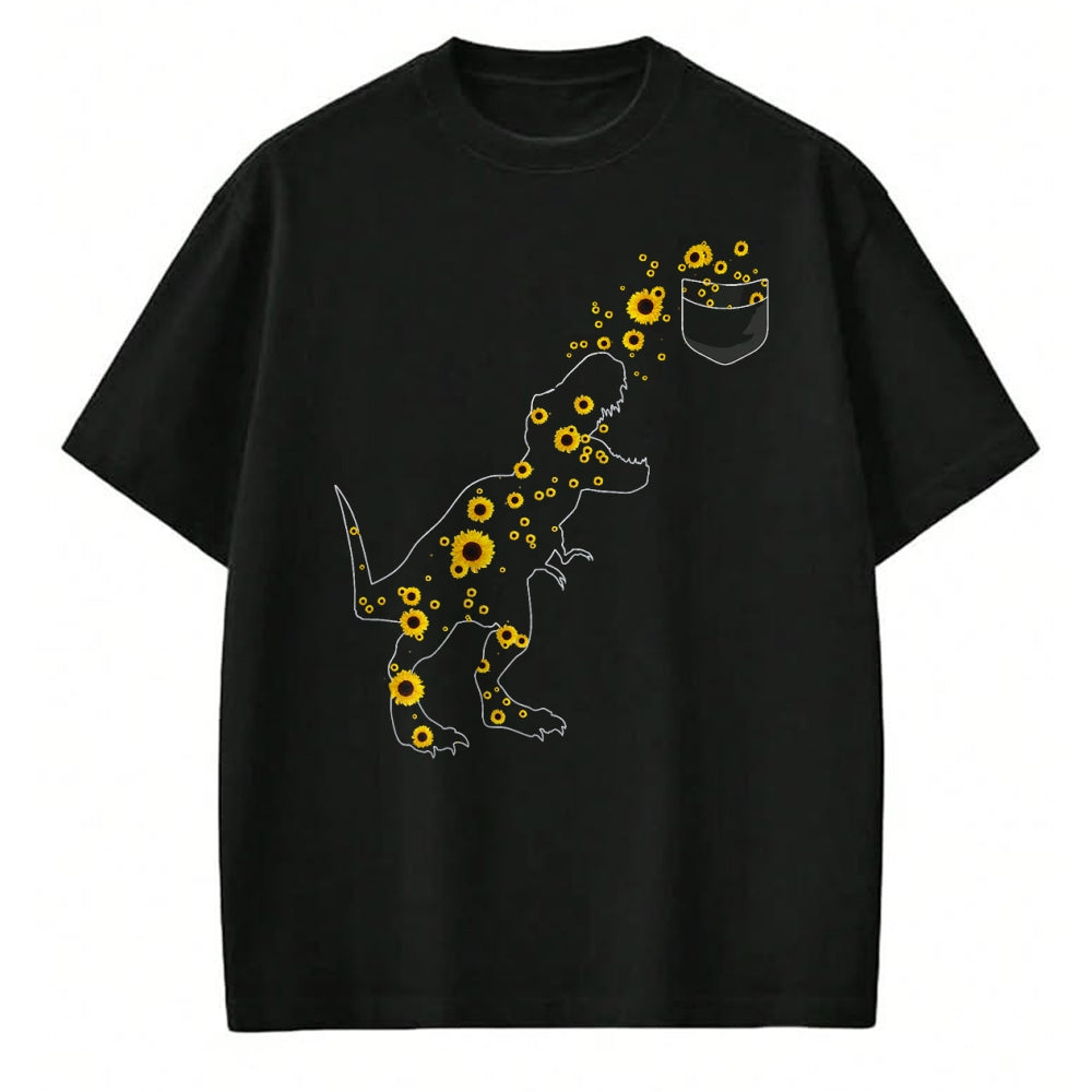 Best Dinosaur Lover Shirt, Funny Dinosaur UnisexT-Shirt/Hoodie/Sweatshirt HLT00 - Sunshine Dinosaurs T-rex Sunflower Rex Sun Flower Dinosaur T-Shirt