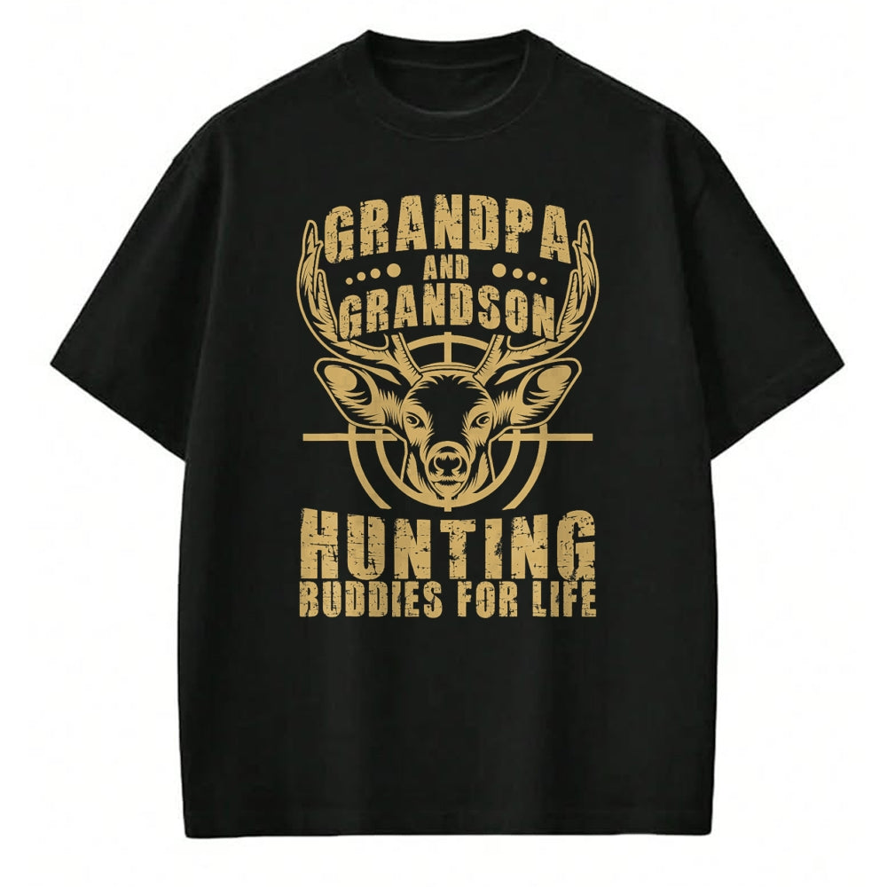 Best Grandpa Shirt, Proud Grandpa Unisex T-Shirt/Hoodie/Sweatshirt HLT00 - Hunting Buddy Grandpa And Grandson Hunting Buddies T-Shirt