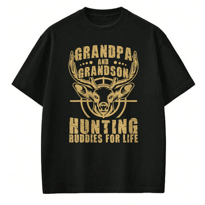Best Grandpa Shirt, Proud Grandpa Unisex T-Shirt/Hoodie/Sweatshirt HLT00 - Hunting Buddy Grandpa And Grandson Hunting Buddies T-Shirt