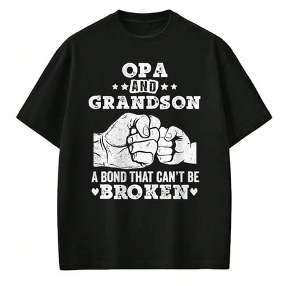 Best Grandpa Shirt, Proud Grandpa Unisex T-Shirt/Hoodie/Sweatshirt HLT00 - Opa and grandson a bond that cant be broken Grandpa gift T-Shirt