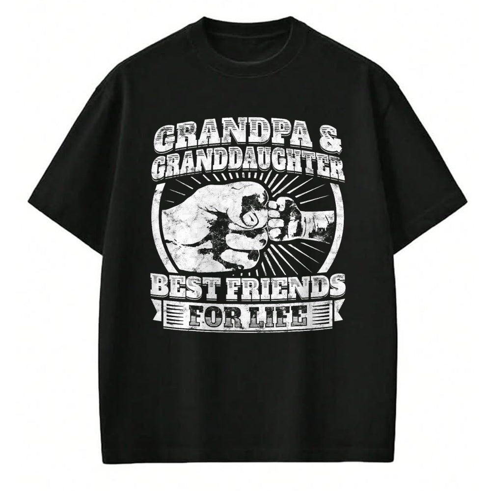 Best Grandpa Shirt, Proud Grandpa Unisex T-Shirt/Hoodie/Sweatshirt HLT00 -Grandpa Granddaughter Gift Family Shirt Grandad Fist Bump T-Shirt