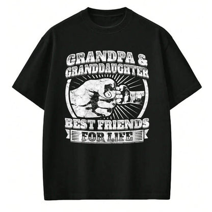Best Grandpa Shirt, Proud Grandpa Unisex T-Shirt/Hoodie/Sweatshirt HLT00 -Grandpa Granddaughter Gift Family Shirt Grandad Fist Bump T-Shirt