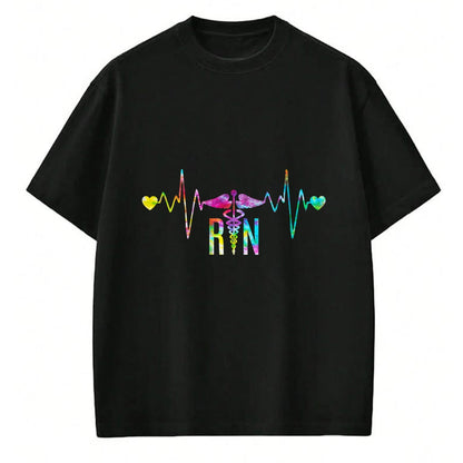 Funny Nurse Shirt, Nurse Unisex T-Shirt/Hoodie/Sweatshirt HLT00 - Womens Lovely RN Registered Nurse Tie Dye - Nurse Tshirts for Women V-Neck T-Shirt