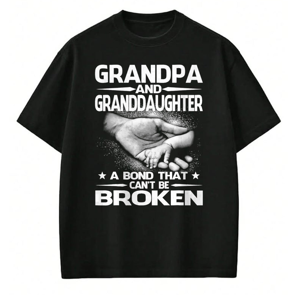 Best Grandpa Shirt, Proud Grandpa Unisex T-Shirt/Hoodie/Sweatshirt HLT00 - Grandpa And Granddaughter A Bond That Can't Be Broken T-Shirt (1)