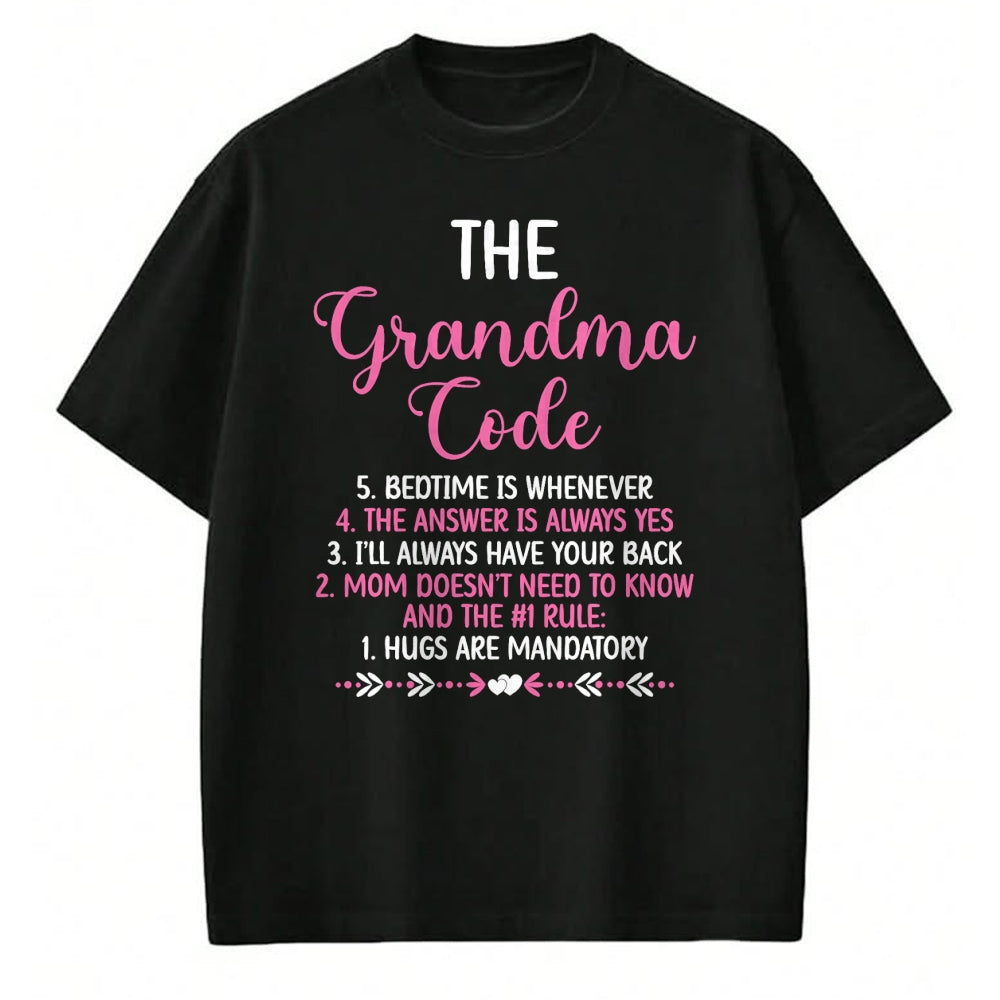 Best Grandma Shirt, Proud Grandma Unisex T-Shirt/Hoodie/Sweatshirt HLT00 - The Grandma Code Granny Grandmother Grandparent T-Shirt (1)