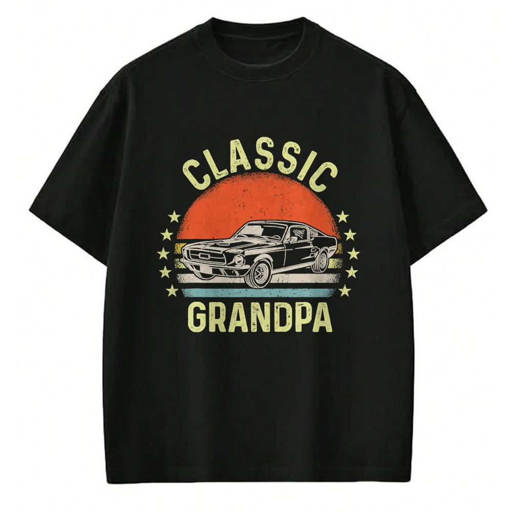 Best Grandpa Shirt, Proud Grandpa Unisex T-Shirt/Hoodie/Sweatshirt HLT00 - Funny Grandpa Classic Car Graphic Vintage Retro T-Shirt
