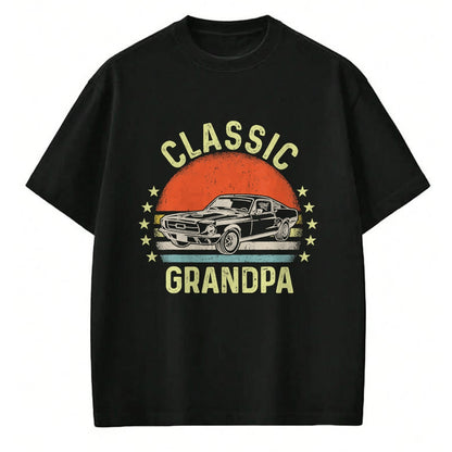 Best Grandpa Shirt, Proud Grandpa Unisex T-Shirt/Hoodie/Sweatshirt HLT00 - Funny Grandpa Classic Car Graphic Vintage Retro T-Shirt