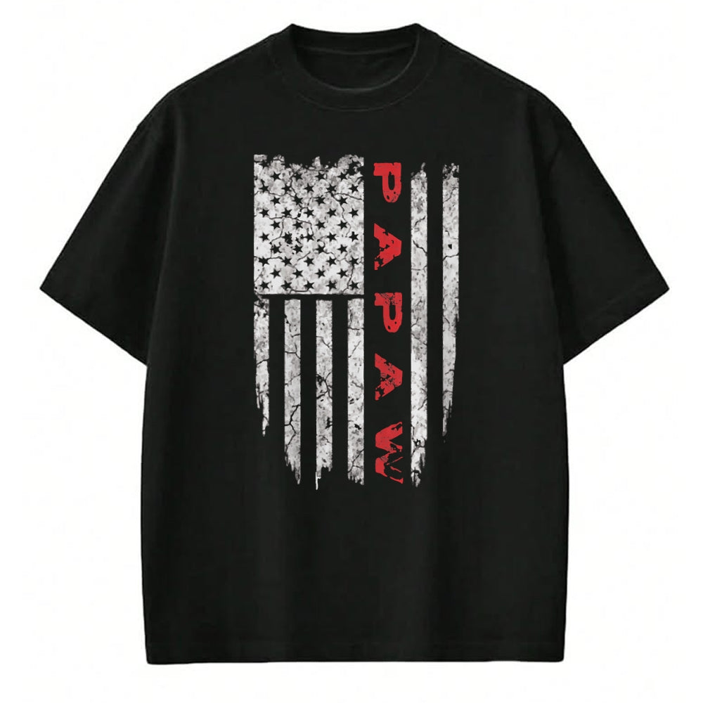 Best Grandpa Shirt, Proud Grandpa Unisex T-Shirt/Hoodie/Sweatshirt HLT00 - Papaw American Flag Grandpa Gifts Men T-Shirt