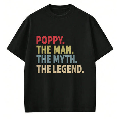 Best Grandpa Shirt, Proud Grandpa Unisex T-Shirt/Hoodie/Sweatshirt HLT00 - Poppy The Man The Myth the Legend Funny Grandpa Gift T-Shirt (1)