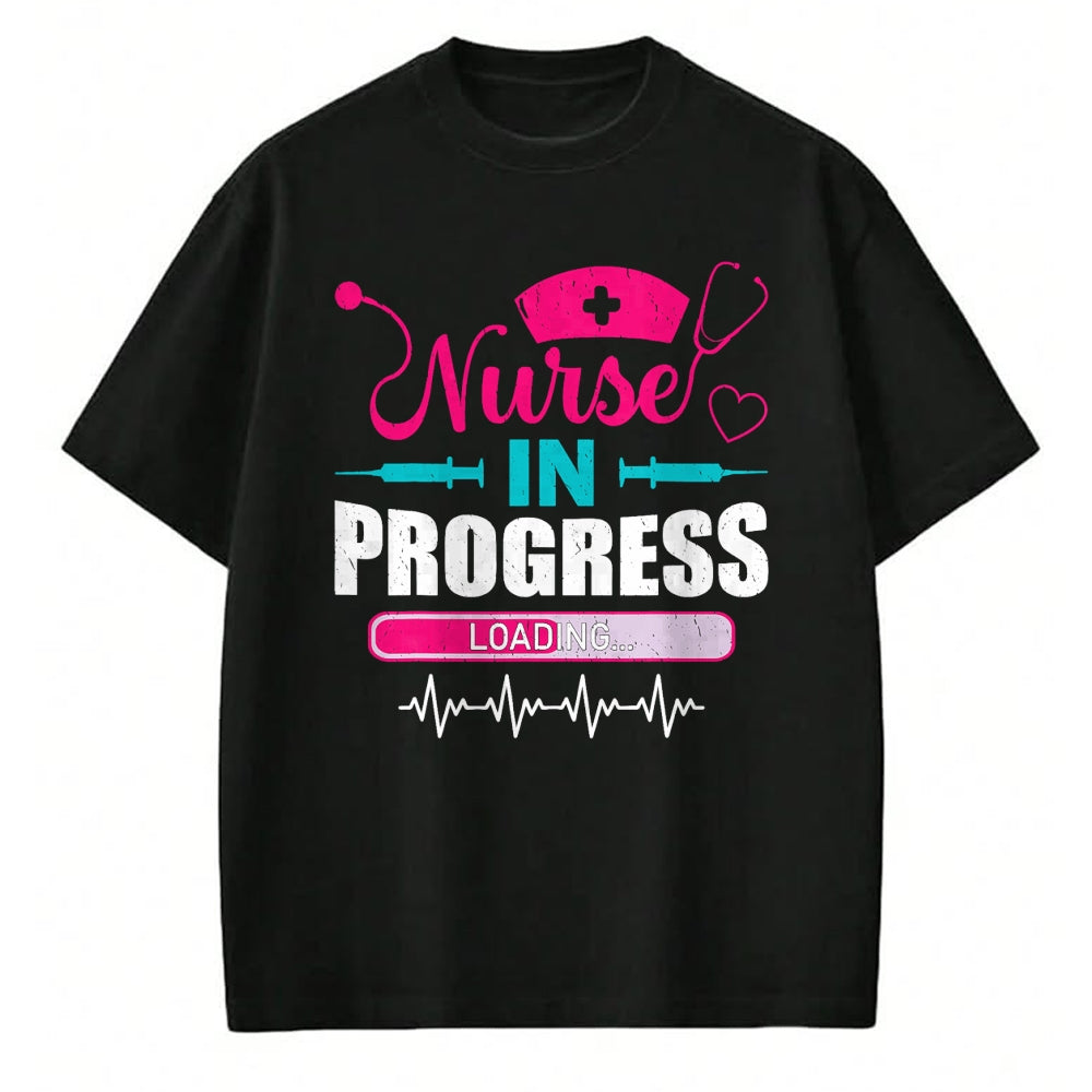 Funny Nurse Shirt, Nurse Unisex T-Shirt/Hoodie/Sweatshirt HLT00 - Nurse In Progress Nurse Funny Nursing School T-Shirt