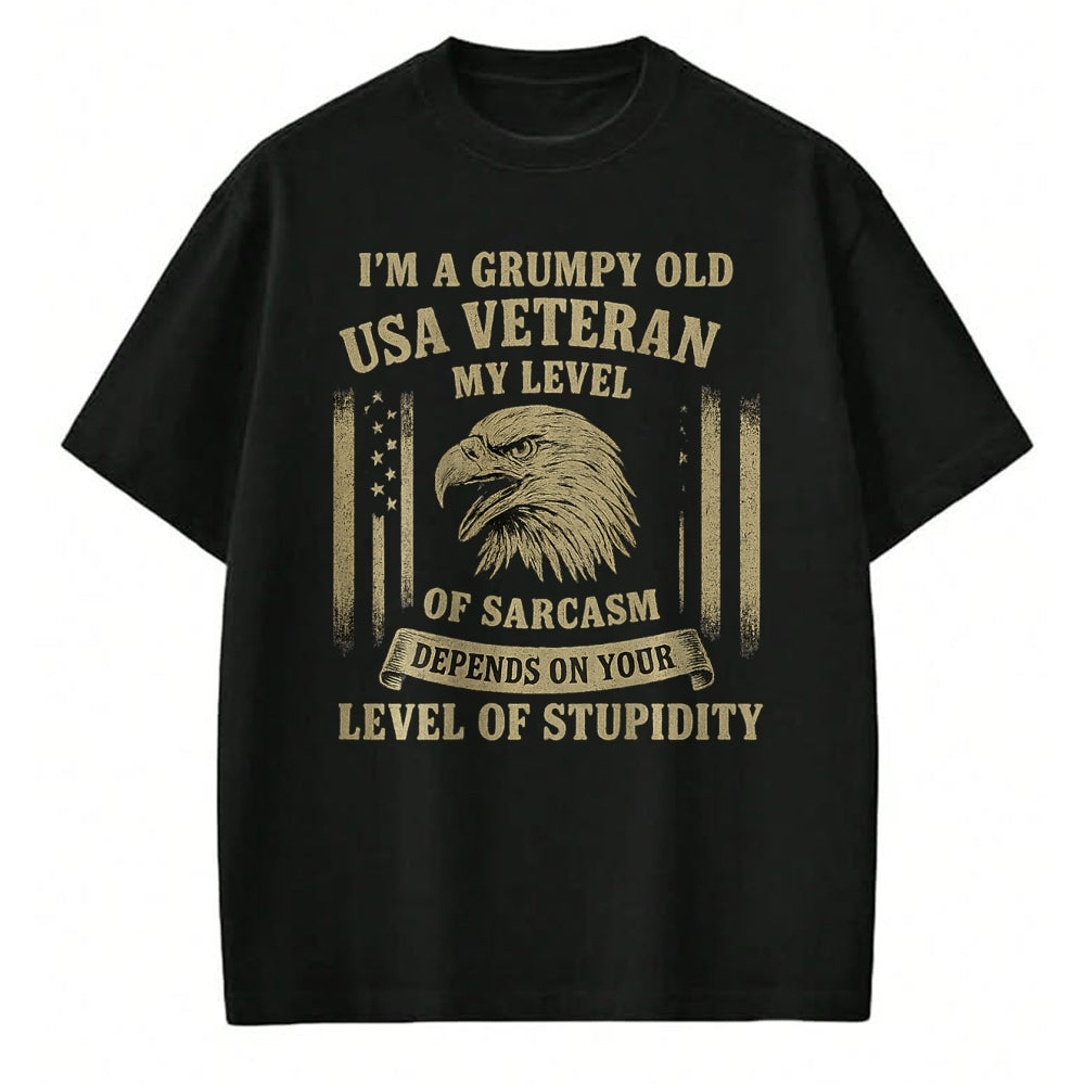 Proud Veteran Shirt, Funny Veteran UnisexT-Shirt/Hoodie/Sweatshirt HLT00 - Grumpy Old USA Veteran T-Shirt
