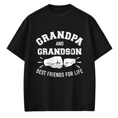 Best Grandpa Shirt, Proud Grandpa Unisex T-Shirt/Hoodie/Sweatshirt HLT00 - Grandpa and grandson friends for life T-Shirt