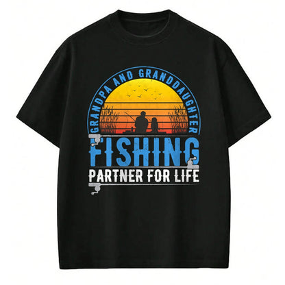 Best Grandpa Shirt, Proud Grandpa Unisex T-Shirt/Hoodie/Sweatshirt HLT00 - Grandpa And Granddaughter Fishing Buddies For Life Vintage T-Shirt