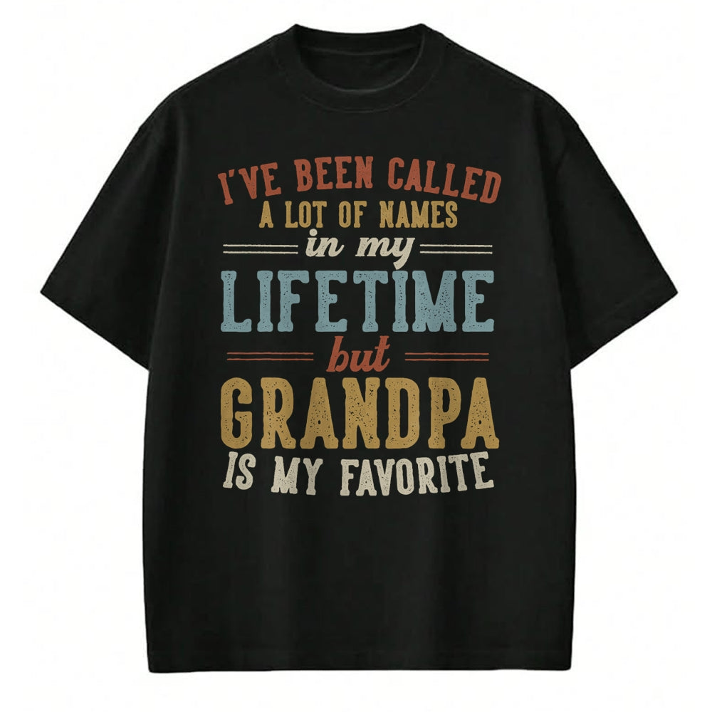 Best Grandpa Shirt, Proud Grandpa Unisex T-Shirt/Hoodie/Sweatshirt HLT00 - Grandpa Is My Favorite Name - Father's Day Grandpa T-Shirt (1)