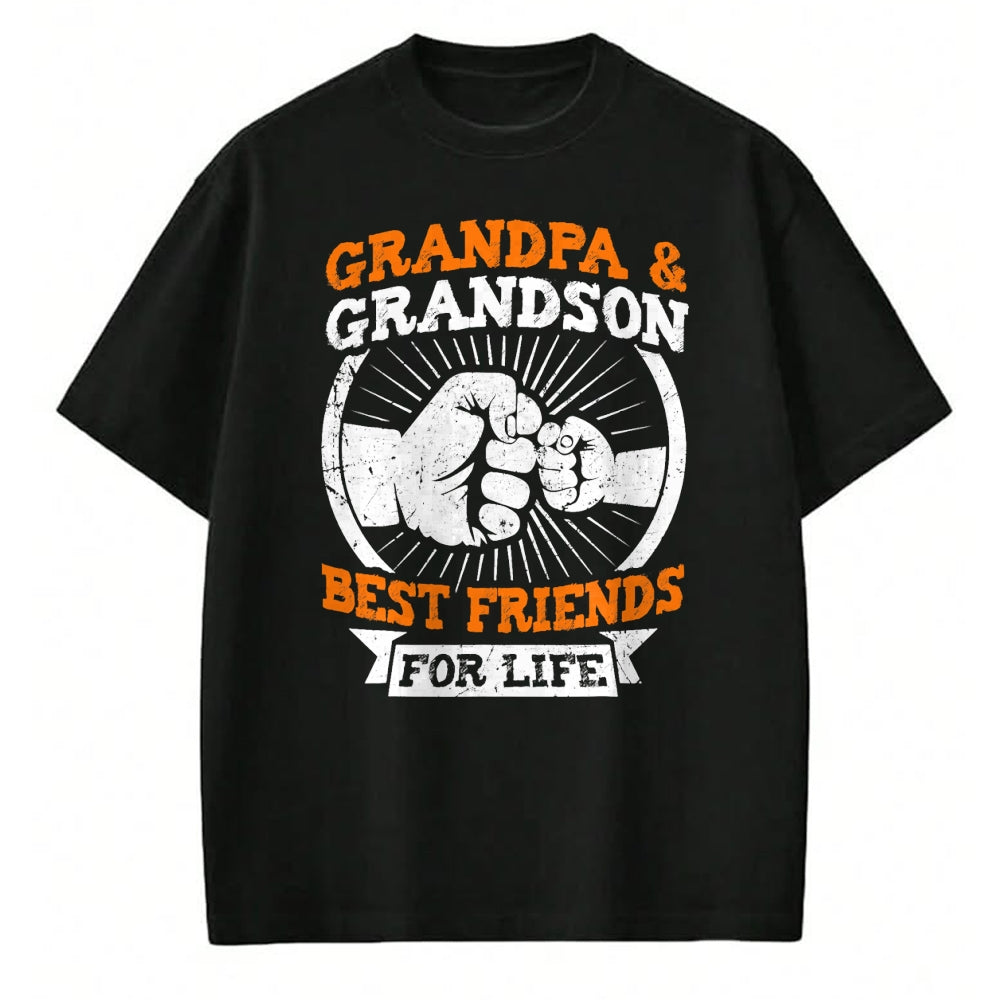 Best Grandpa Shirt, Proud Grandpa Unisex T-Shirt/Hoodie/Sweatshirt HLT00 - Grandpa and Grandson Best Friends for Life Grandfather T-Shirt