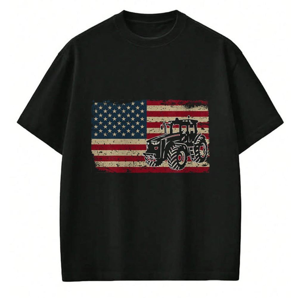 Best Farmer Life Shirt, Funny Farmer UnisexT-Shirt/Hoodie/Sweatshirt HLT00 - Farm Tractors USA Flag Patriotic Farming Gift T-Shirt Small